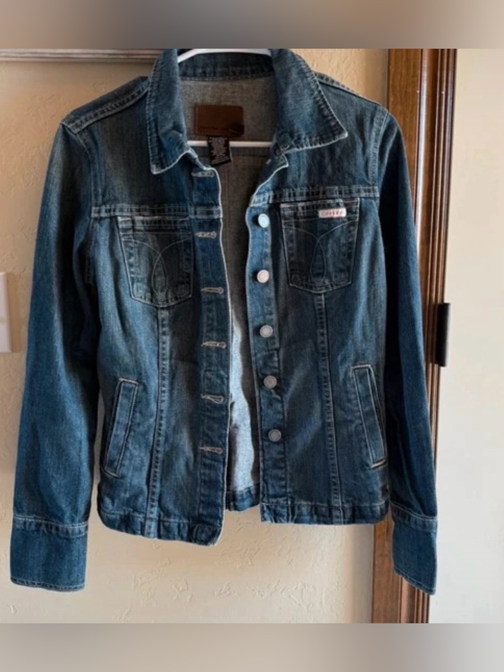 Vintage Calvin Klein Jeans Women’s Dark Blue Denim Jacket - Classic Jean jacket